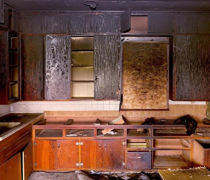 burnt kitchen ruined cabinets